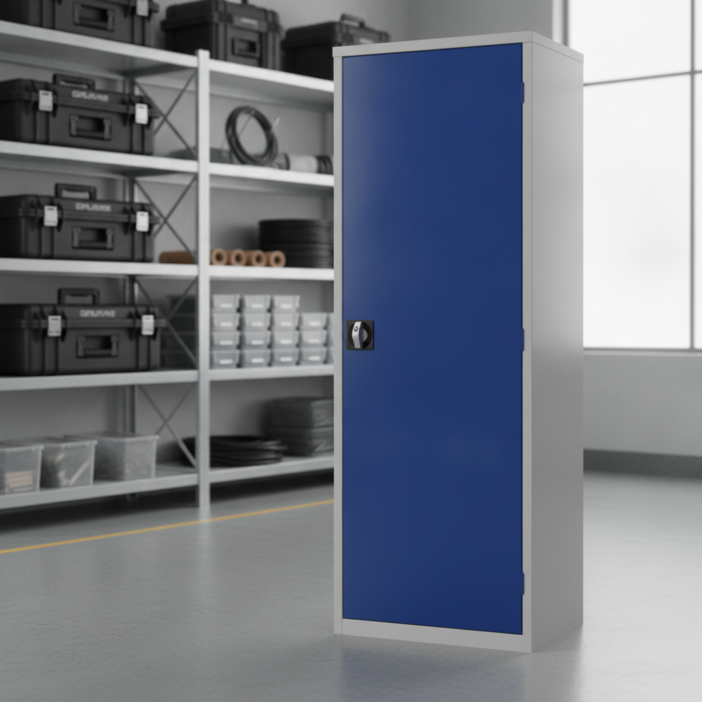 Powder Coated Steel Storage Locker with 3 Shelves for Equipment Storage