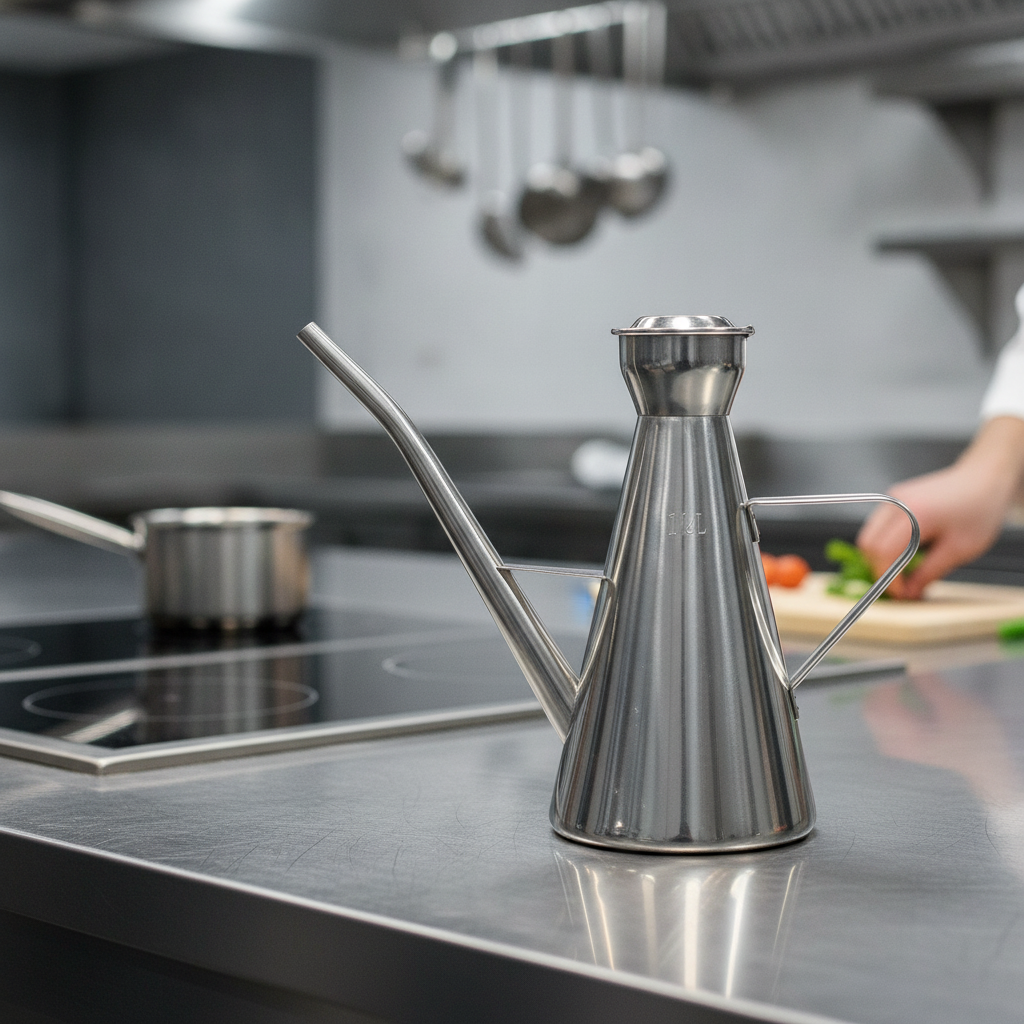 Stainless Steel Oil Pot 500ml for Professional Kitchens