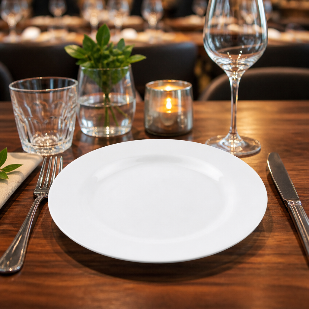 Durable Plates 160mm White Ceramic for Restaurants & Catering (Pack of 24)