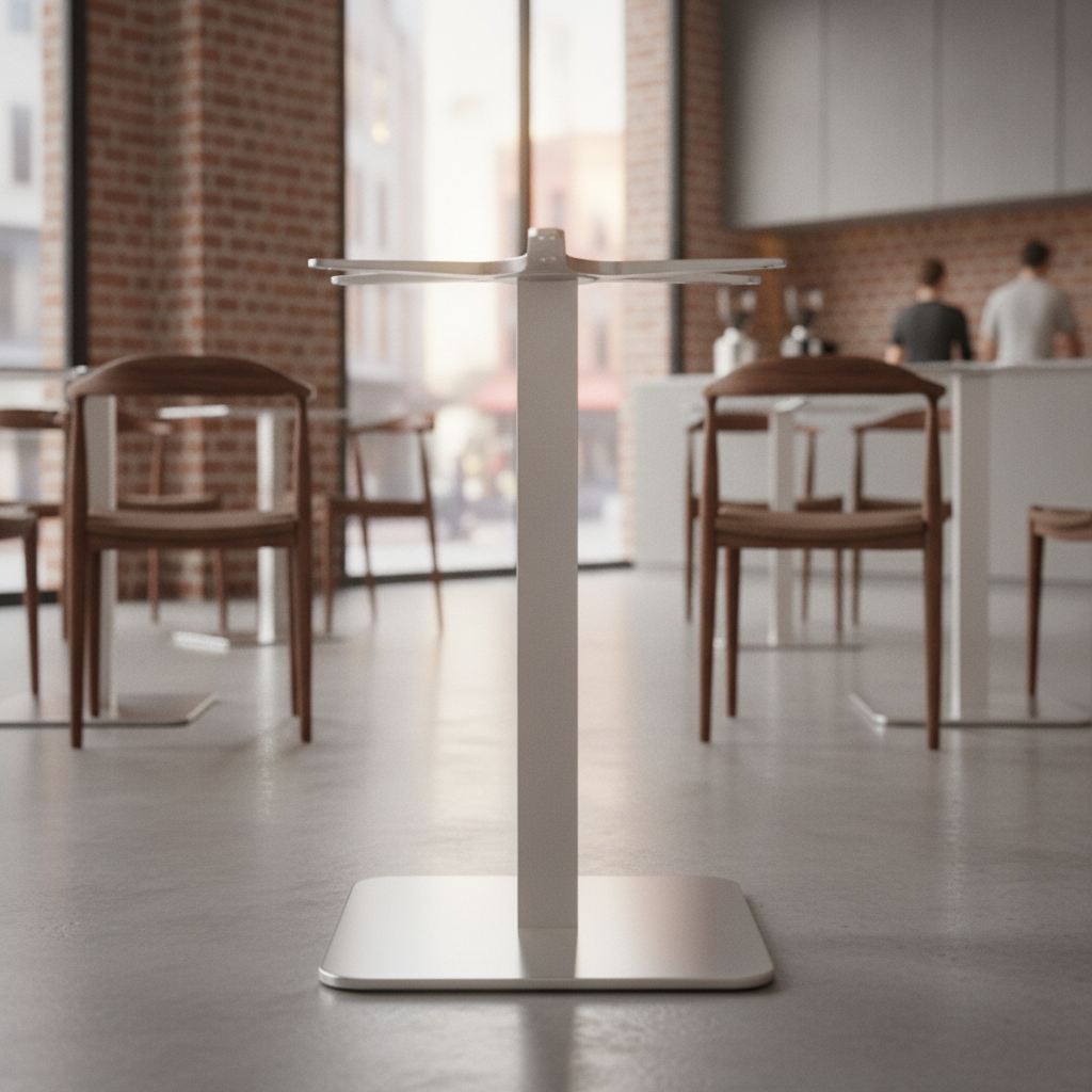 Stainless Steel Square Table Base 400x400mm for Cafés & Bistros