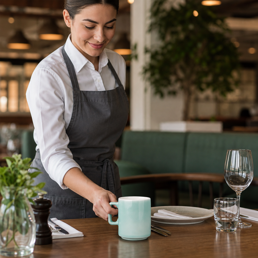Cups 230ml Porcelain for Stylish Table Settings (Pack of 6)