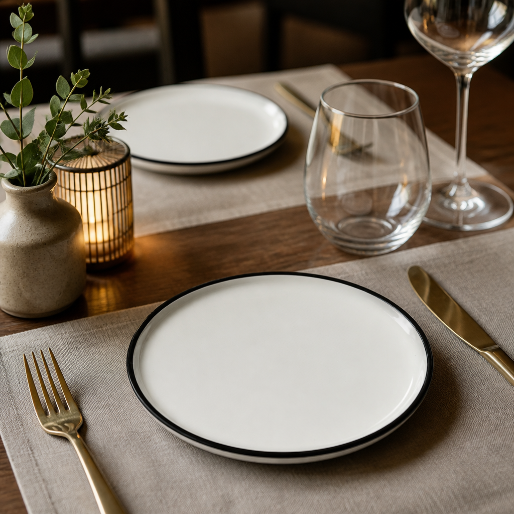Stack Plates 165mm Vitrified Ceramic for Elegant Dining (Pack of 12)