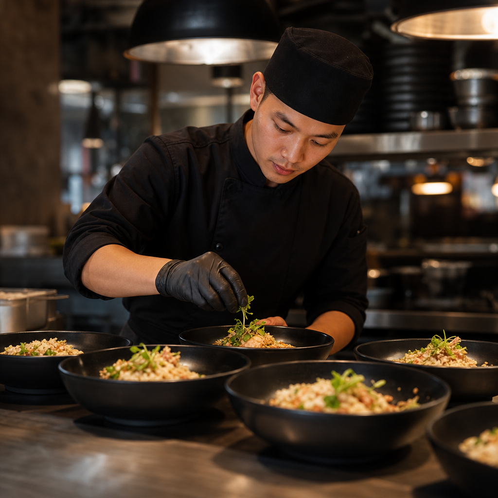 Rice Bowls 178mm Vitrified Stoneware for Professional Kitchens (Pack of 6)