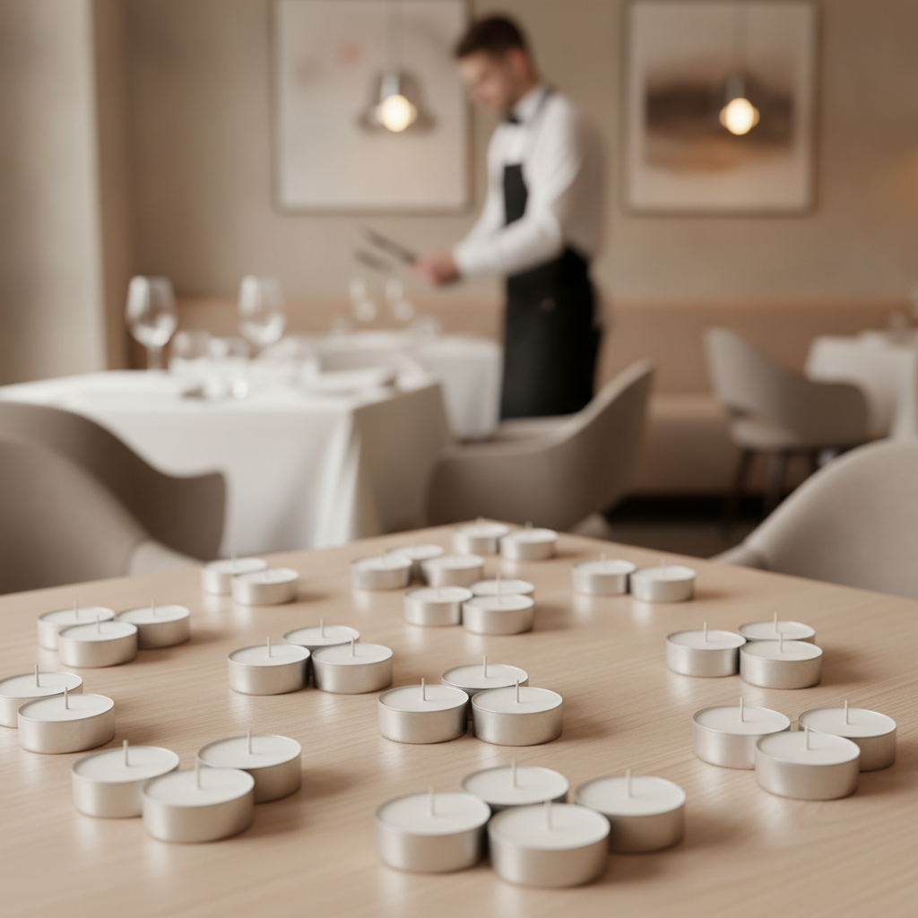 Wax White Wax Tealights 210x385mm for Events & Celebrations (Pack of 200)