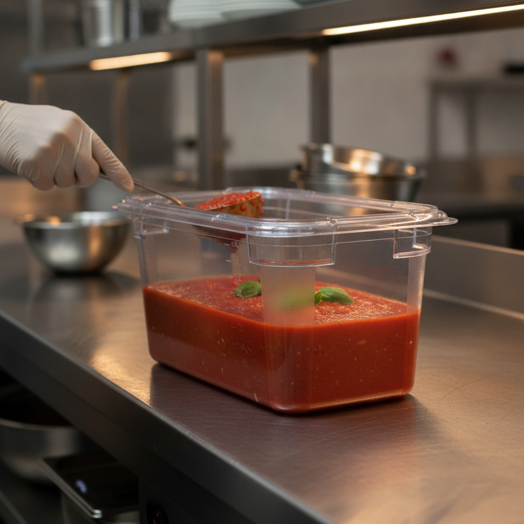 Plastic Food Storage Container 1/3 GN 150mm for Commercial Kitchens