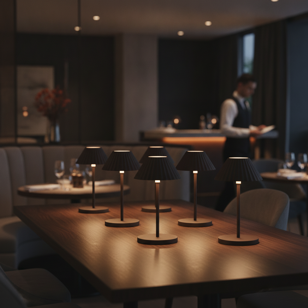 Die Cast Aluminium Cordless LED Table Lamp 230mm for Indoor & Outdoor Use (Pack of 6)