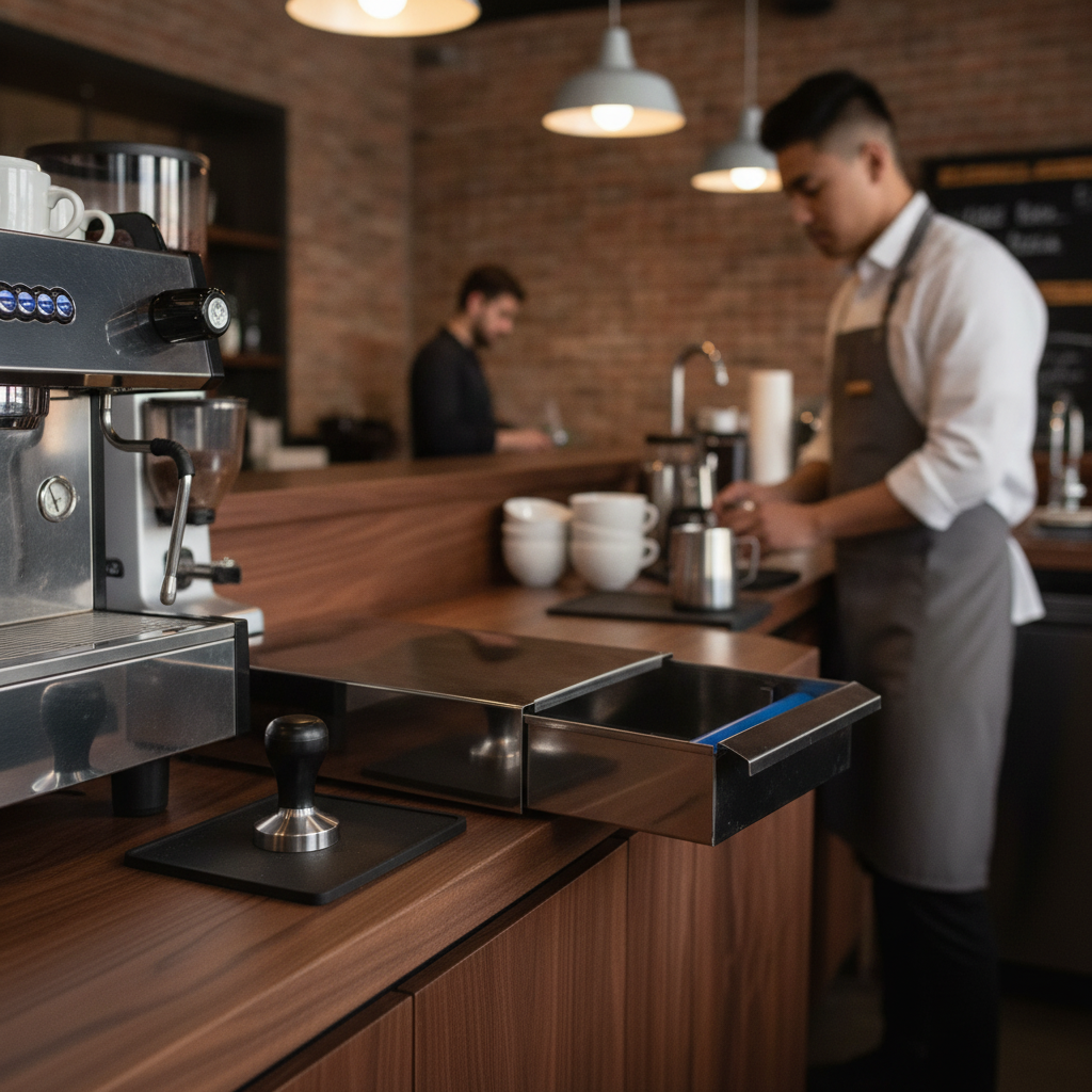 Stainless Steel Coffee Knock Box Drawer for Baristas