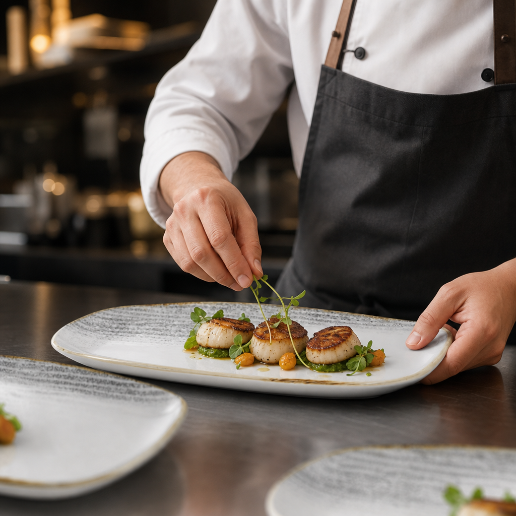 Chefs Oblong Plates Grey Vitrified Ceramic for Elegant Dining (Pack of 6)