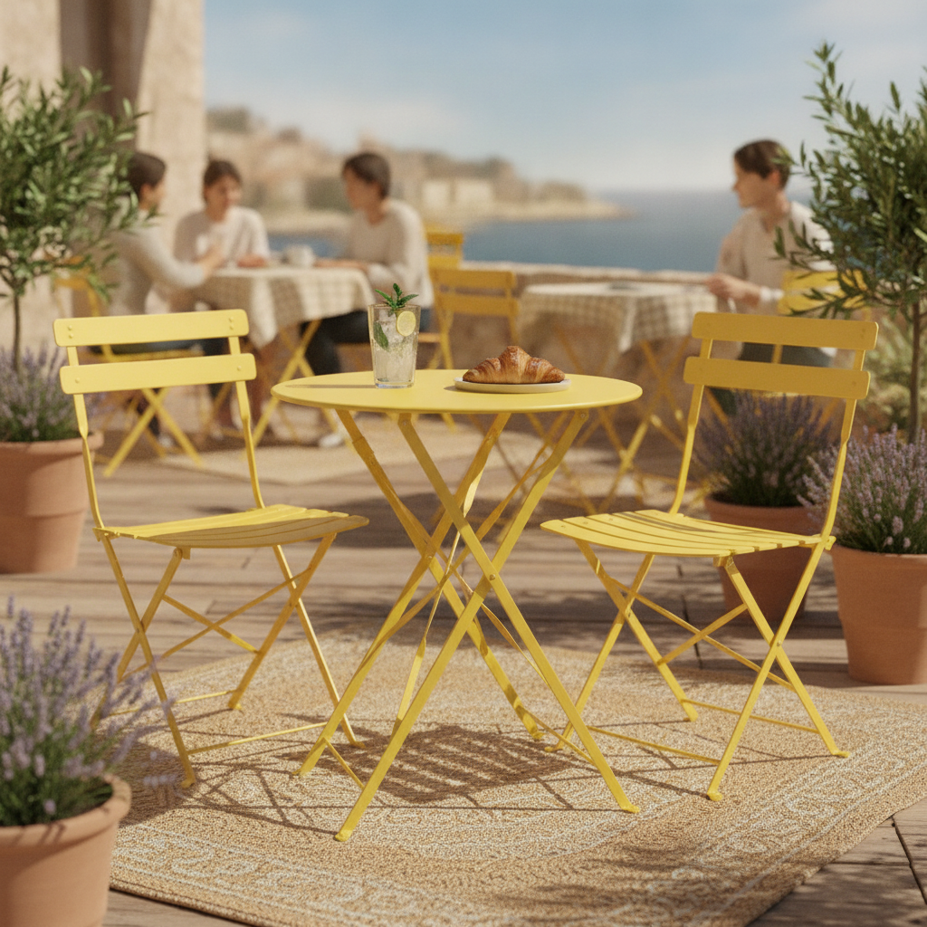 Powder Coated Steel Round Table 600mm for Indoor & Outdoor Use