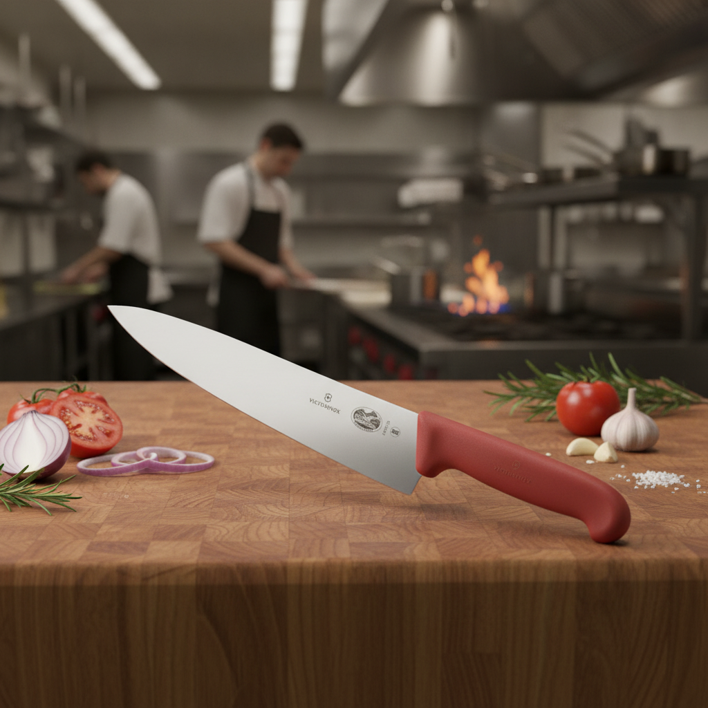 Stainless Steel Straight Chefs Knife 25cm for Professional Kitchens