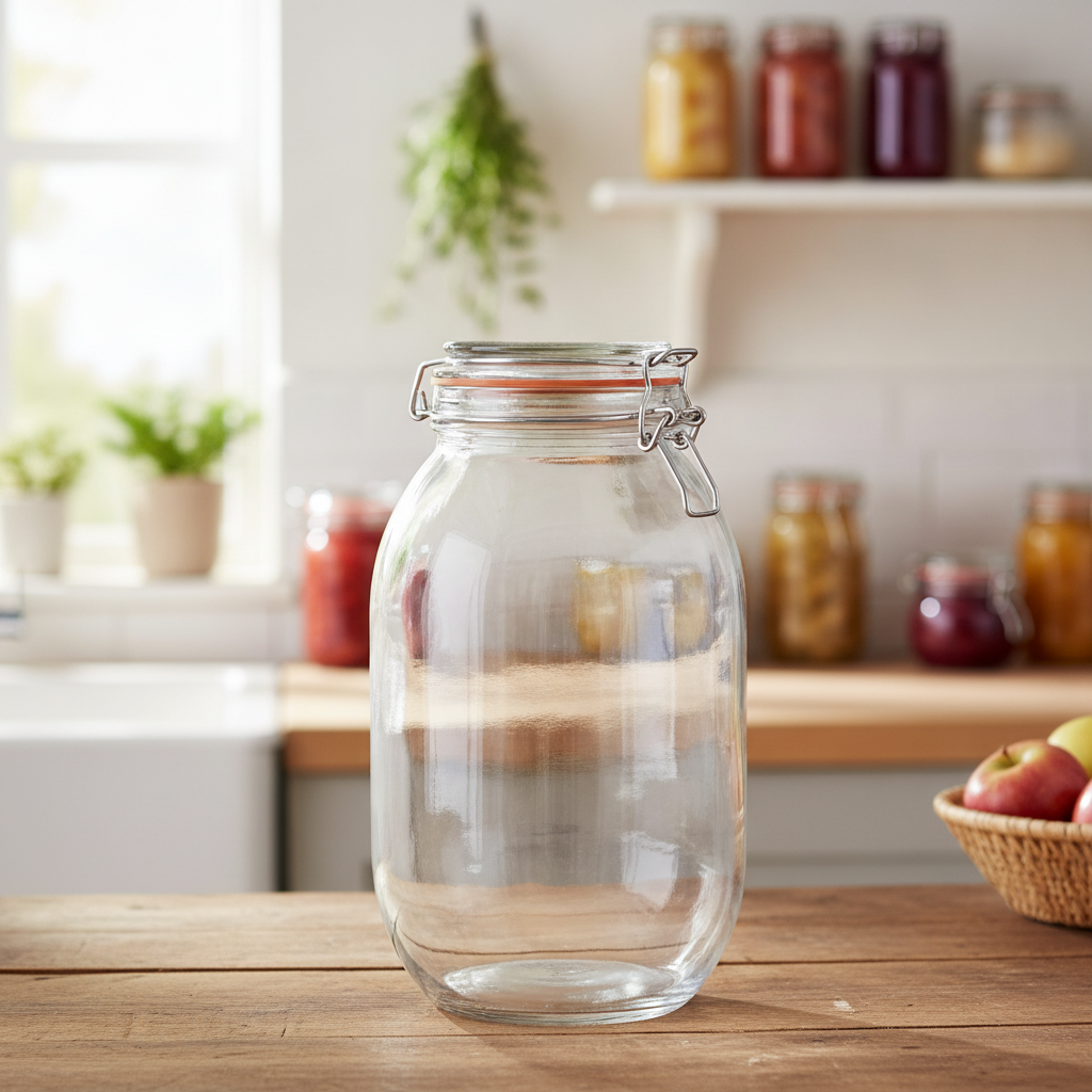 Glass Clip Top Preserve Jar 2000ml for Home Canning
