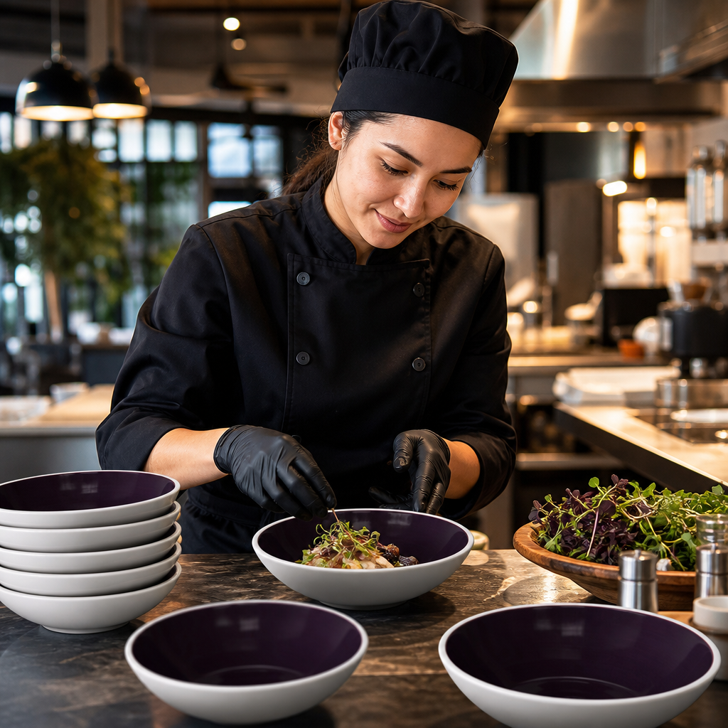 Alumina Bowls 340ml Vitrified Ceramic for Hospitality Use (Pack of 12)