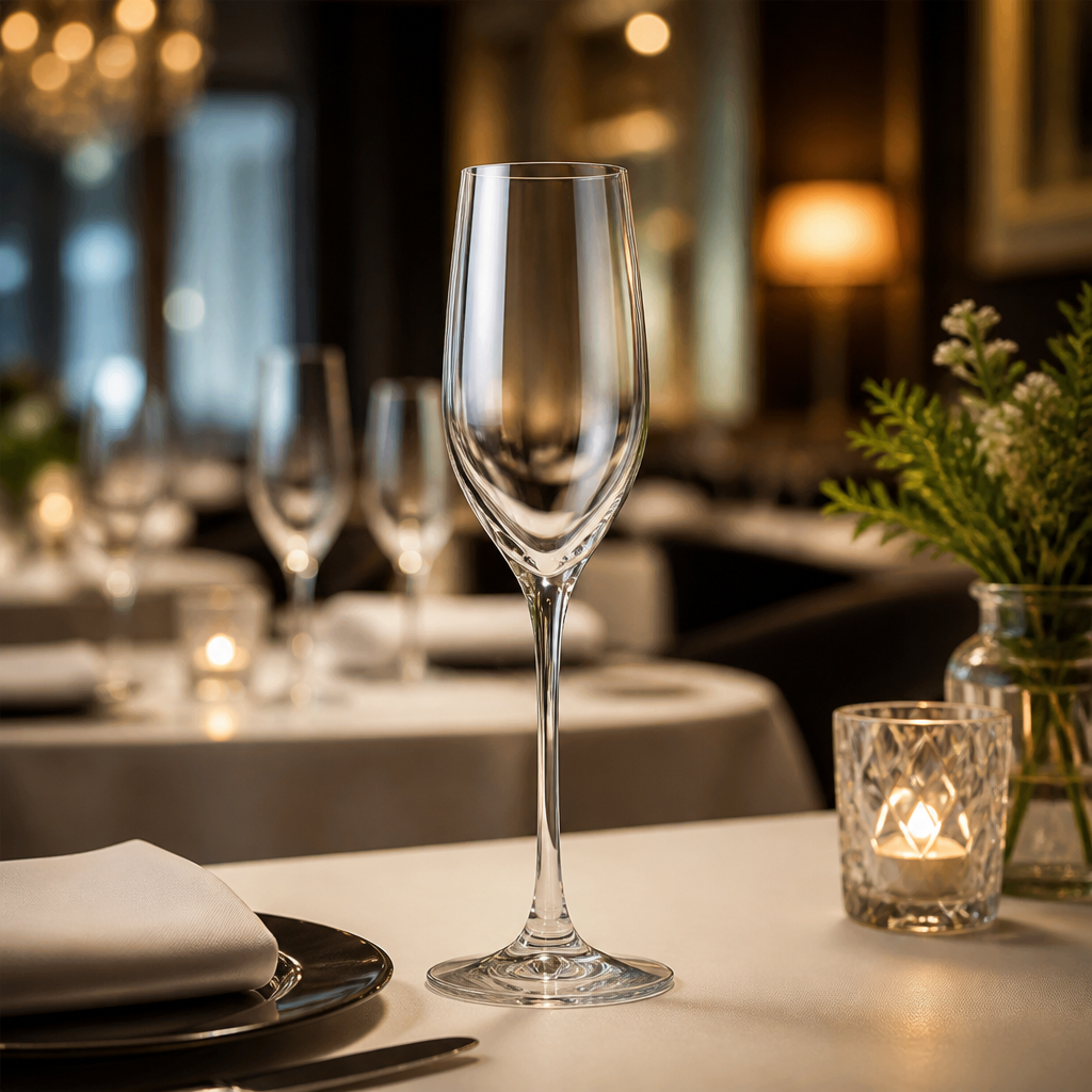 Clear Krysta Glass Champagne Flutes 170ml for High-End Venues (Pack of 24)