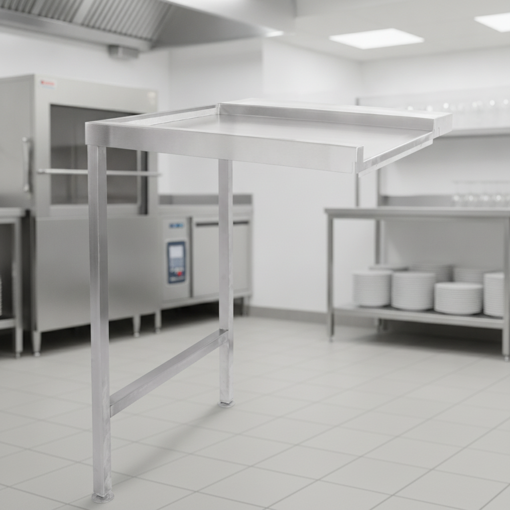 Stainless Steel Pass Through Dishwasher Table 1100mm for Efficient Kitchens