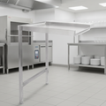 Stainless Steel Pass Through Dishwasher Table 1100mm for Efficient Kitchens