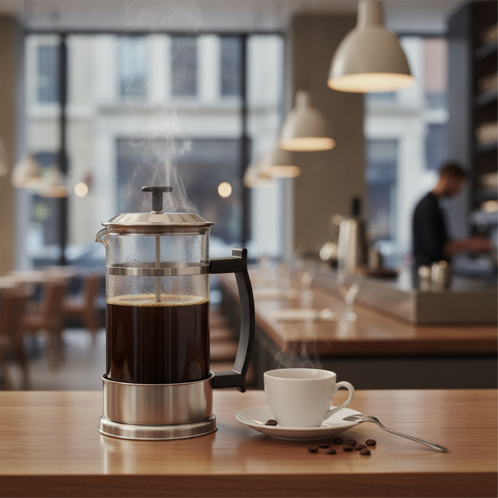 Stainless Steel 3-Cup Cafetiere 350ml for Coffee & Tea Service