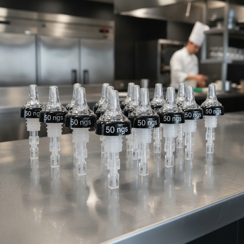 Plastic Clear Quick Shot Pourer 50ml for Efficient Serving (Pack of 12)