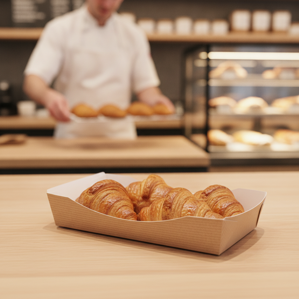 Paperboard Croissant Tray for Takeaway Service (Pack of 320)