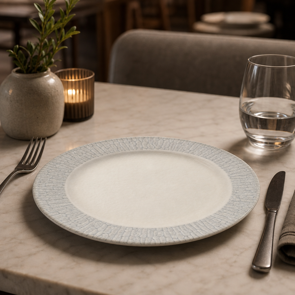Plates 167mm Grey Vitrified Ceramic for Stylish Dining (Pack of 12)