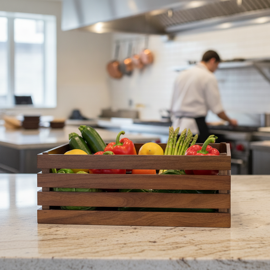 Wooden Crate 555mm for Stylish Displays