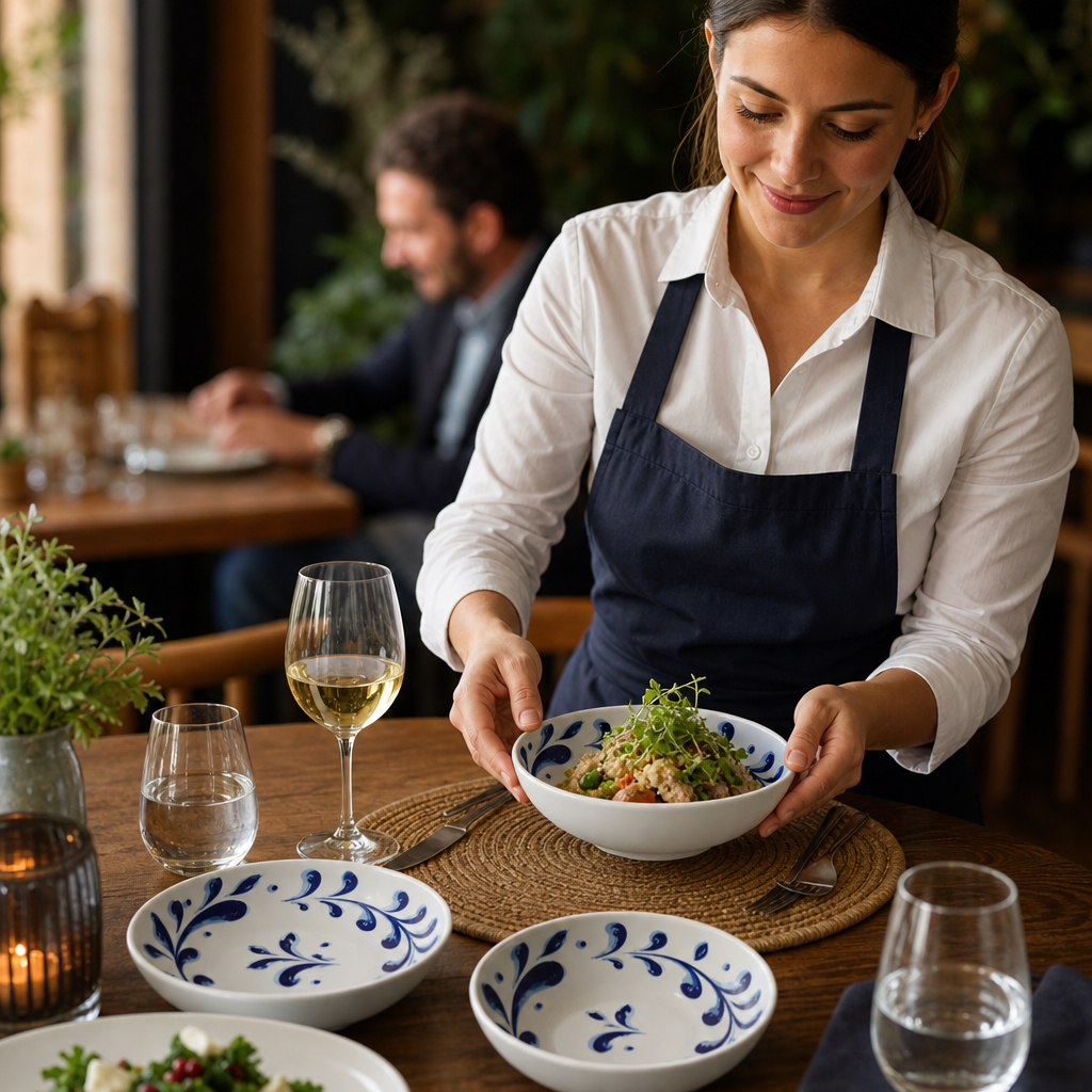 Alumina Bowls 140mm Vitrified Ceramic for Outdoor Dining (Pack of 12)
