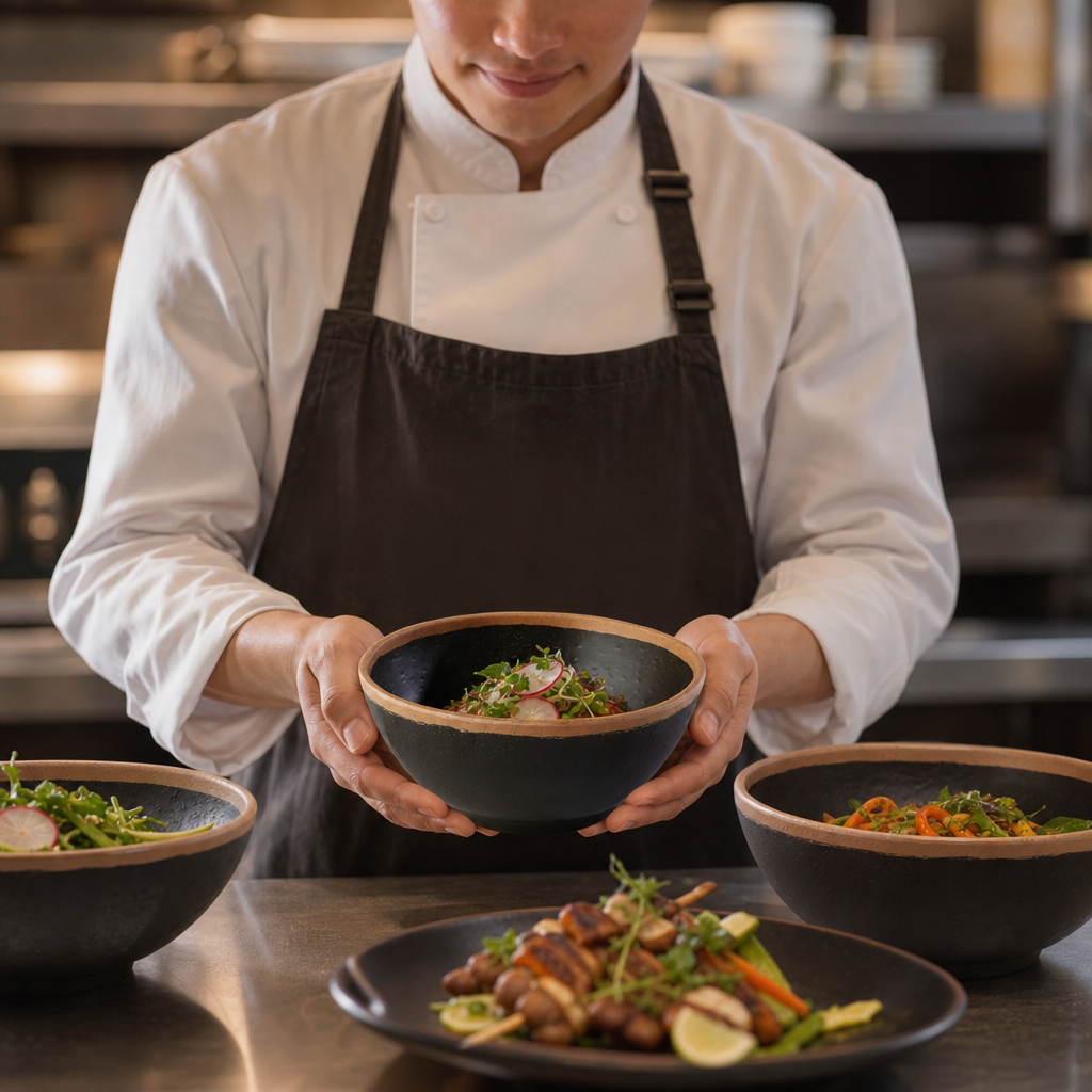 Melamine Serving Bowl 160mm in Brown for Catering & Hospitality