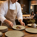 Flat Plates Finish 250mm Stoneware for Dining (Pack of 6)