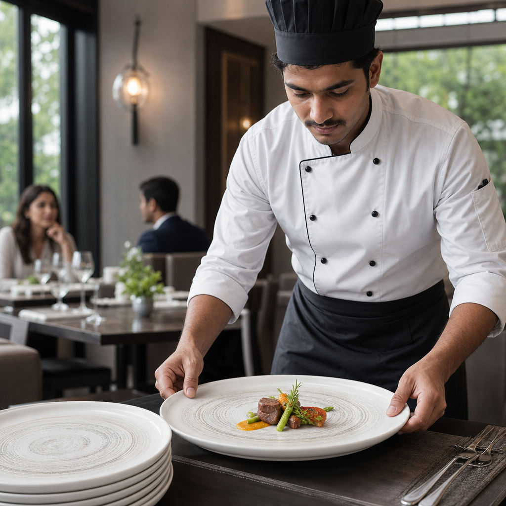 Walled Plates 260mm Vitrified Ceramic for Catering (Pack of 6)