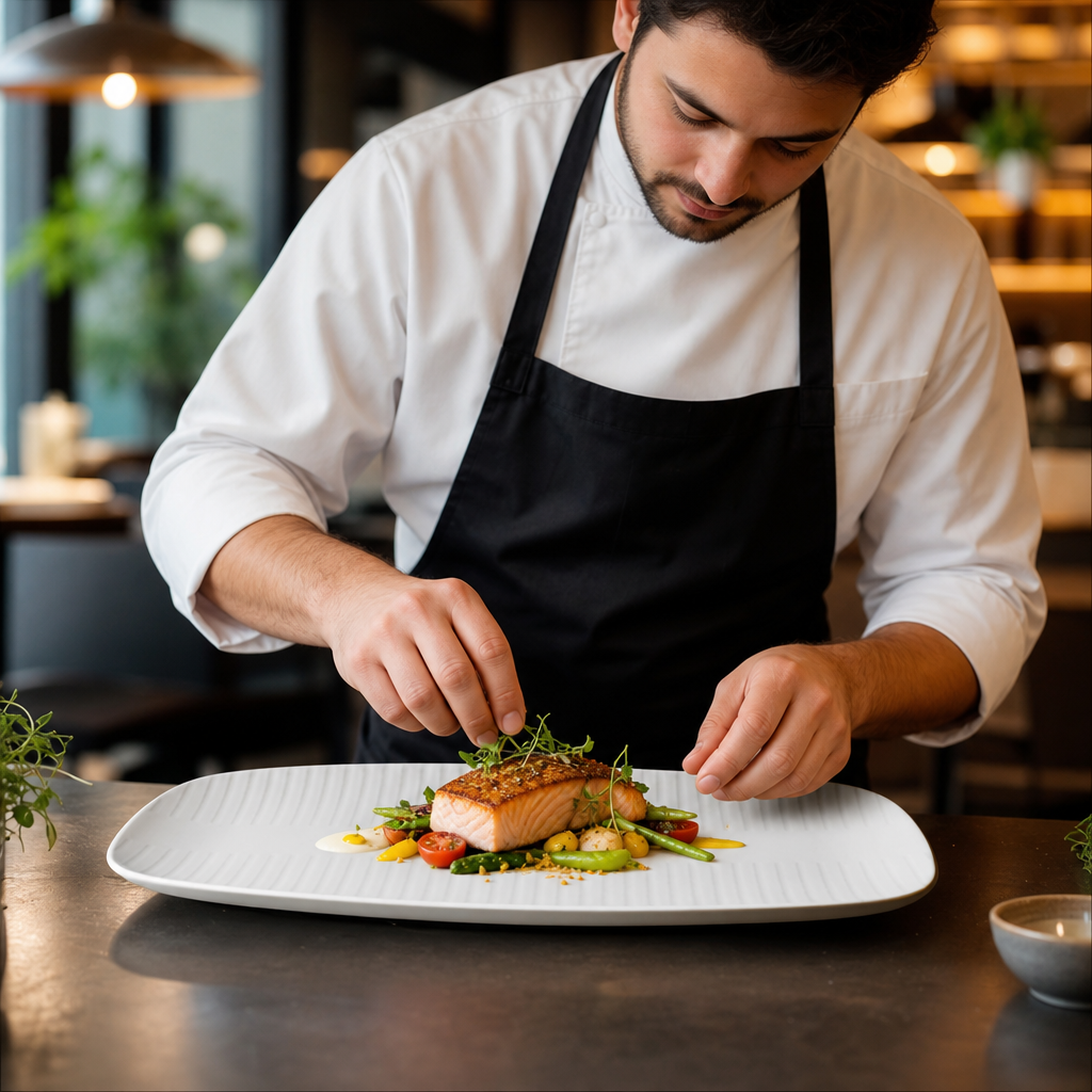 Oblong Plates 350x187mm Vitrified Ceramic for Restaurants (Pack of 6)