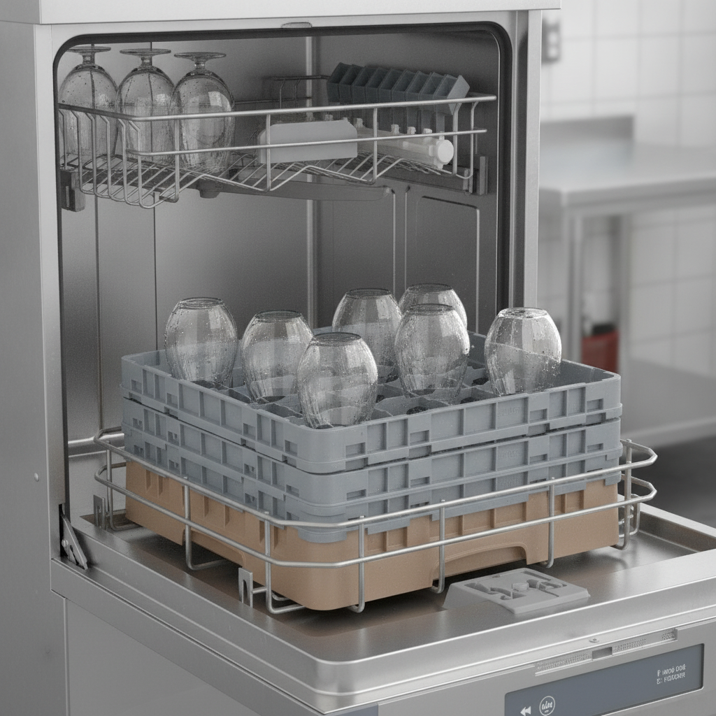 Polypropylene Dishwasher Rack for Glassware Storage (Pack of 1)
