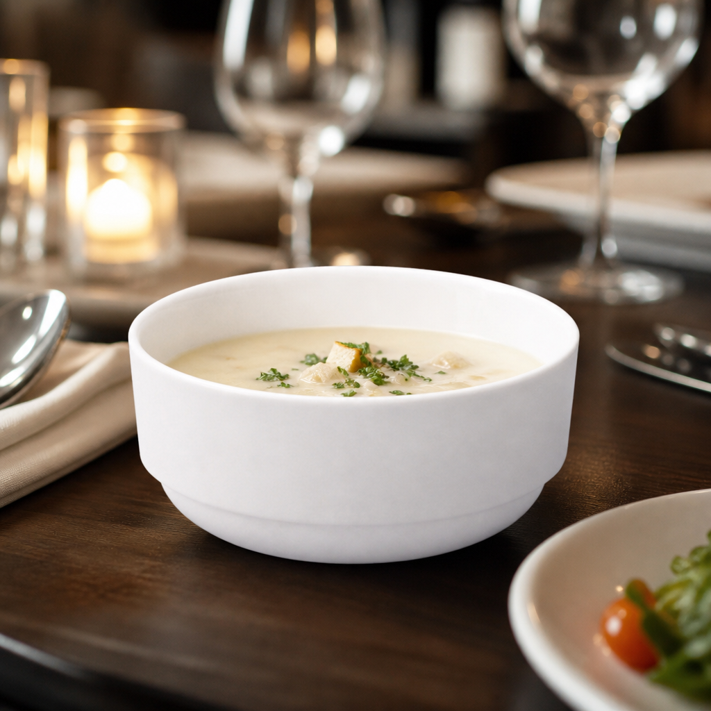 Fine China Round Soup Bowls 284ml for Elegant Dining