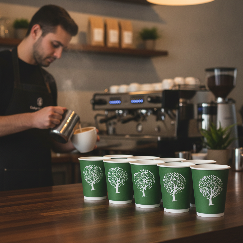 Compostable Double Wall Hot Cups 12oz for Takeaway Drinks (Pack of 500)