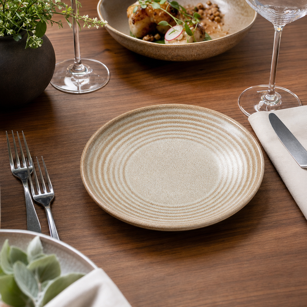 Coupe Plates 165mm Vitrified Stoneware for Dining Experiences (Pack of 12)