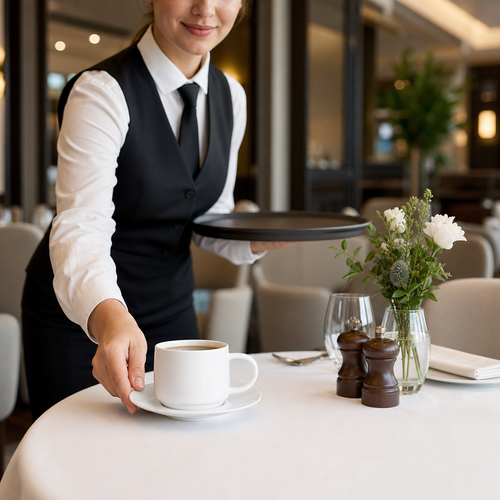 Baril Saucers 140mm White Ceramic for Busy Venues (Pack of 24)