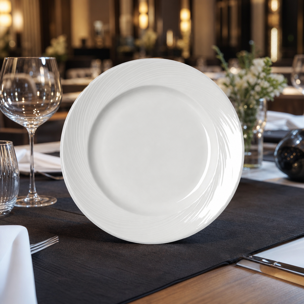 Plates 230mm Porcelain for Fine Dining (Pack of 24)
