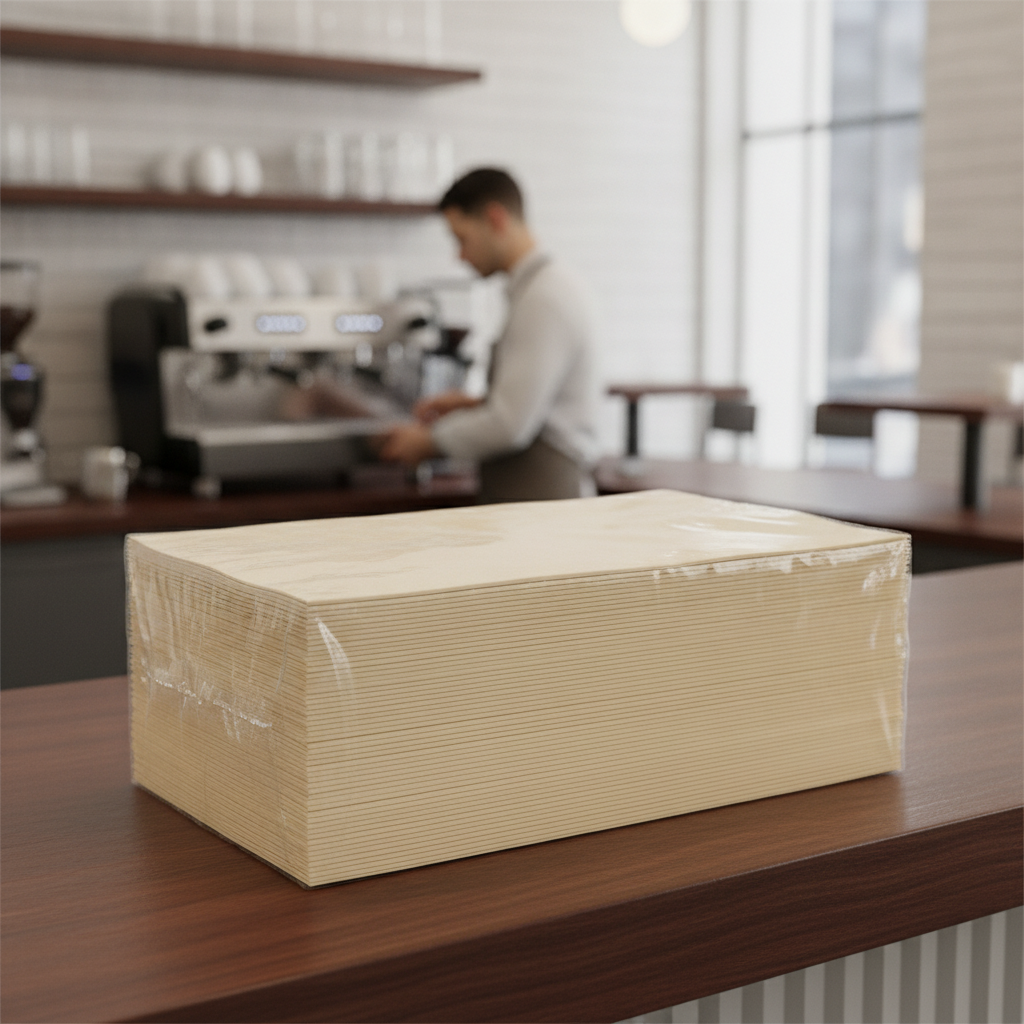 Paper Cream Lunch Napkins 33x33cm for Cafés & Pubs (Pack of 2000)
