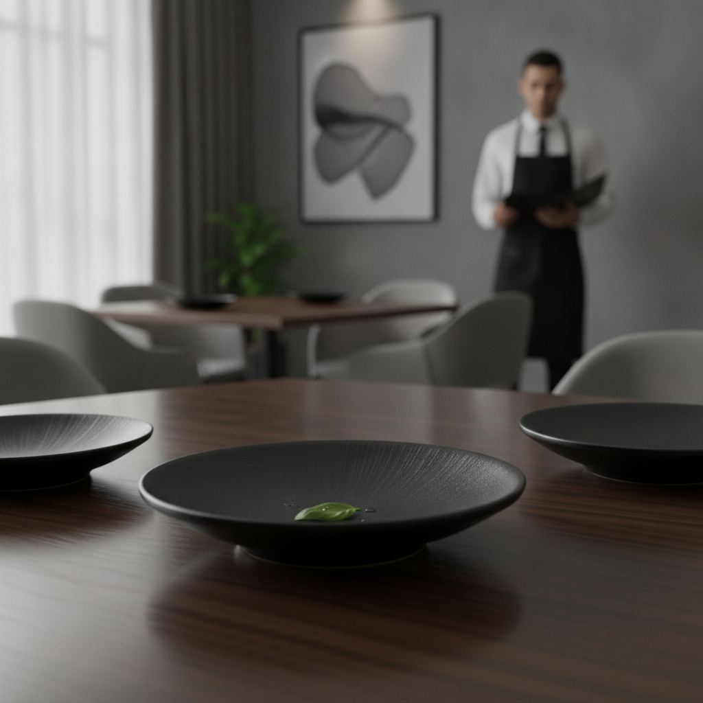 Melamine Black Plate 150mm for Stylish Dining