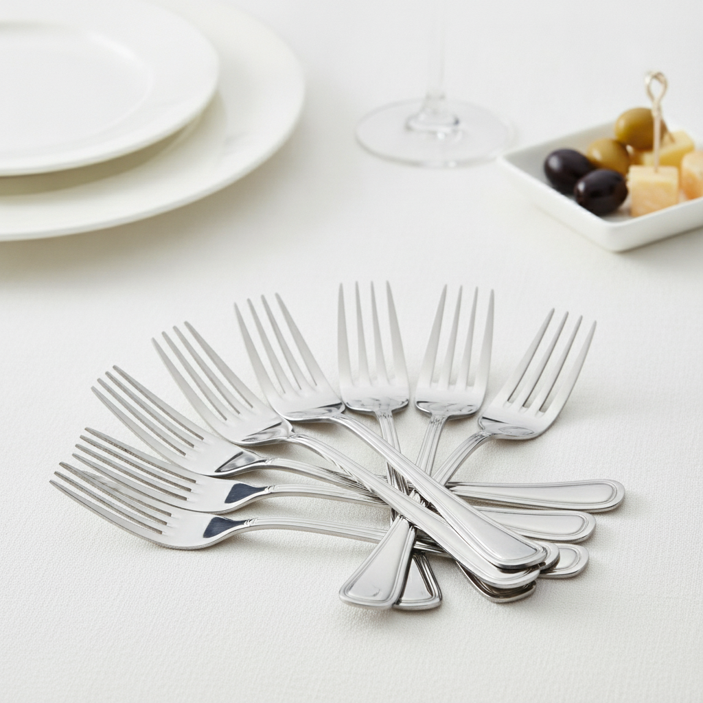 18/10 Stainless Steel Cocktail Forks for Elegant Dining (Pack of 12)