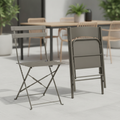Metal Grey Folding Chairs 800x387mm for Indoor & Outdoor Use (Pack of 2)