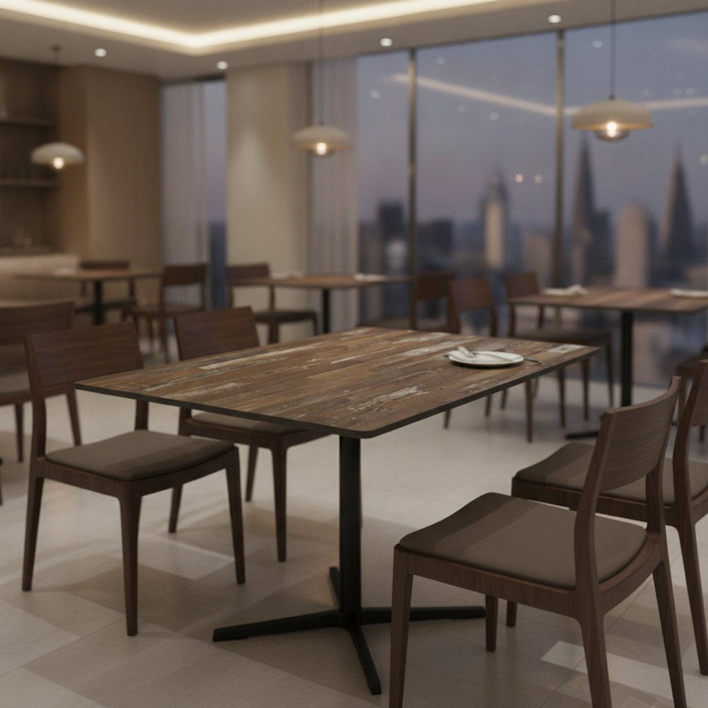 Laminate Rectangular Table Top 1190x690mm for Hospitality