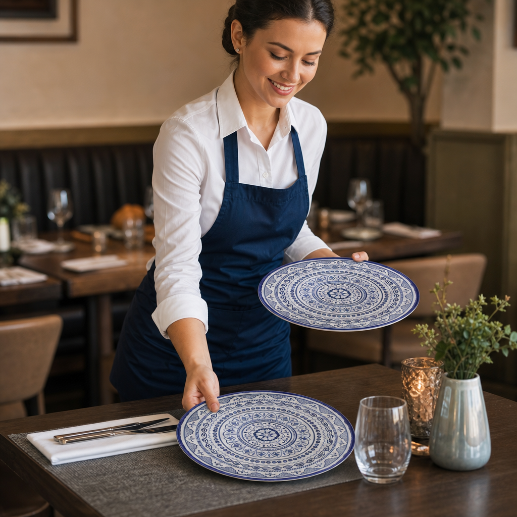 Coupe Plates 285mm Vitrified Stoneware for Dining (Pack of 12)