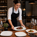 Platters 226mm Ceramic for Contemporary Table Settings (Pack of 12)