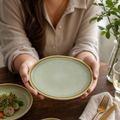 Moss Porcelain Coupe Plates 180mm for Charming Presentations