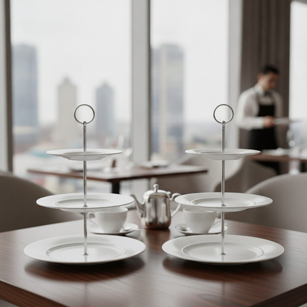 China 3 Tier Plate Tower 330mm for Afternoon Tea (Pack of 2)
