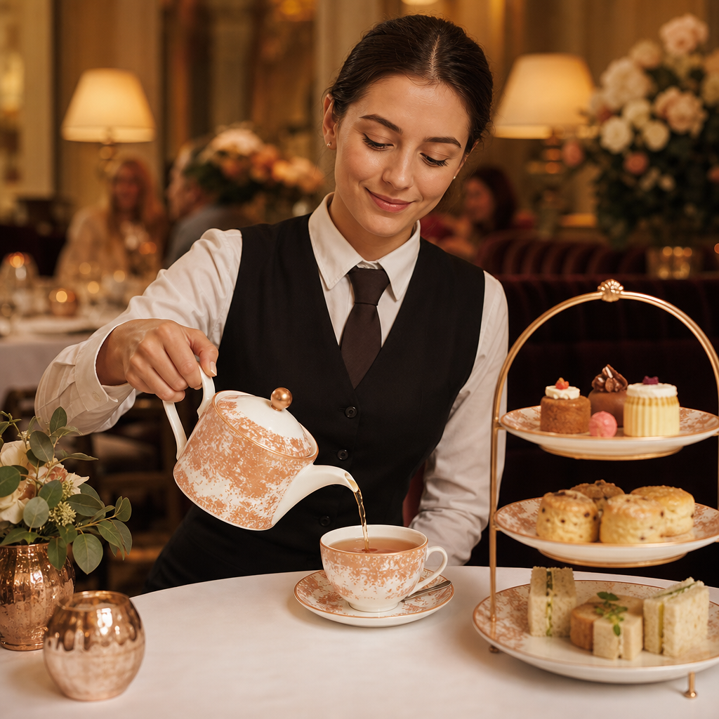 Fine Bone China Copper Teapot 500ml for Afternoon Tea