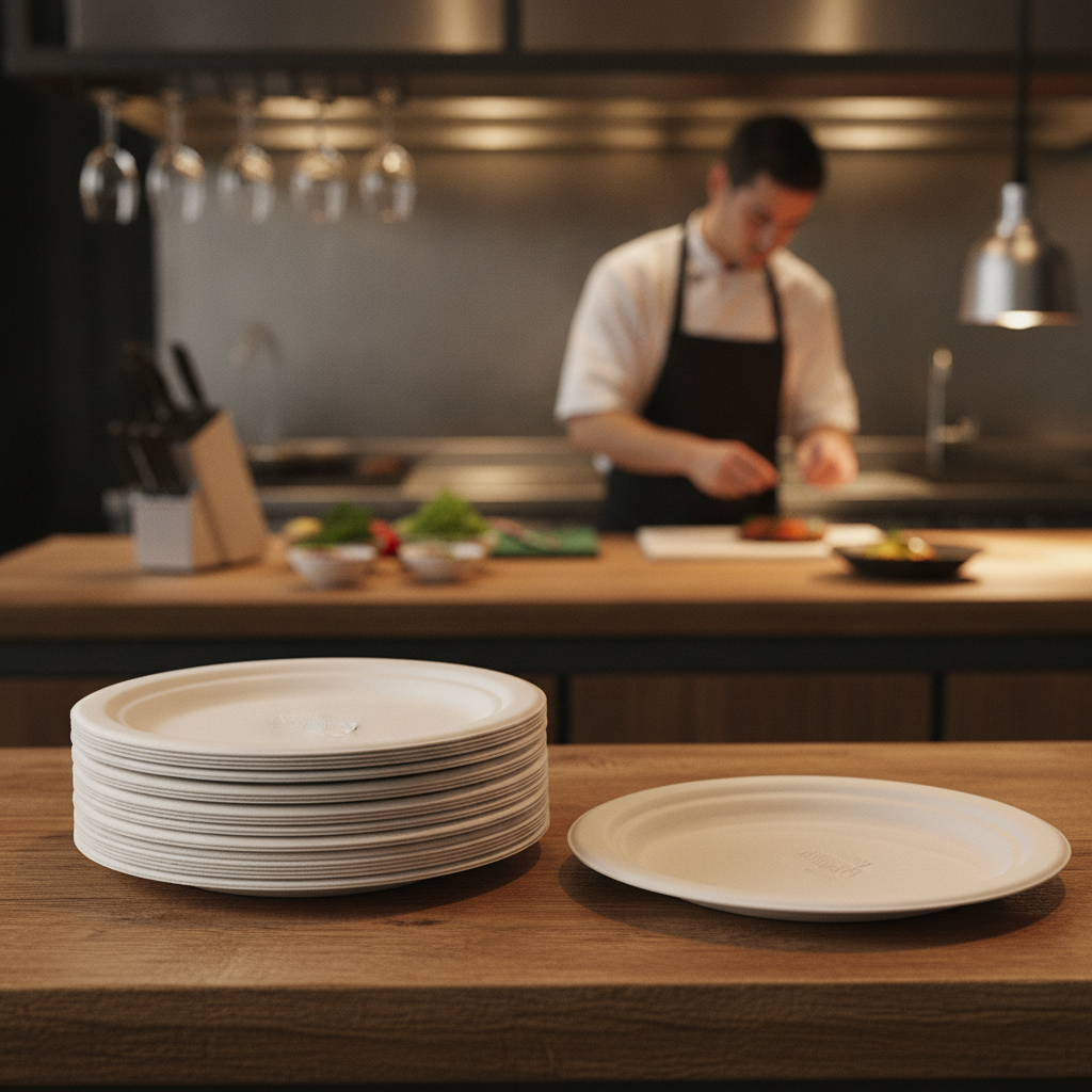 Moulded Fibre Plates 178mm for Catering & Events (Pack of 500)