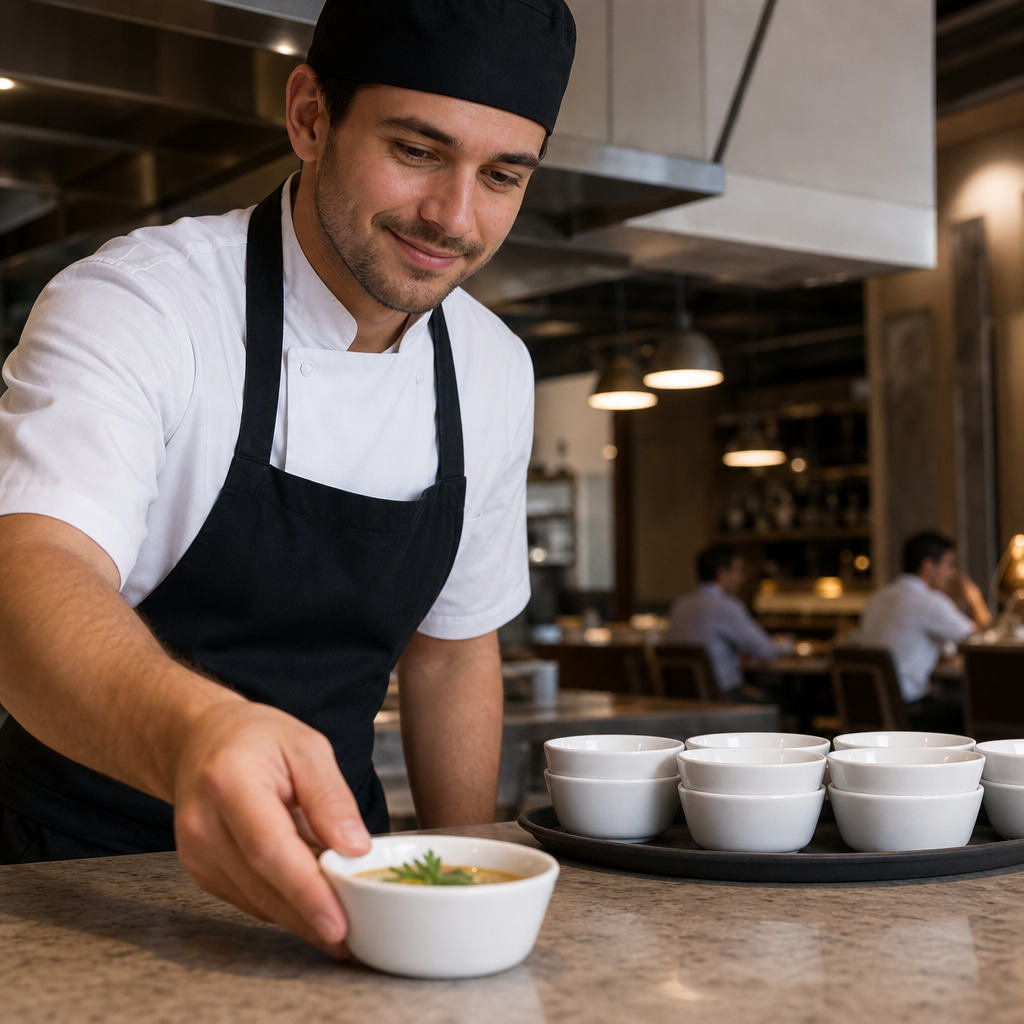 Sloping Edge Bowls 50mm Porcelain for Canteens & Restaurants (Pack of 12)