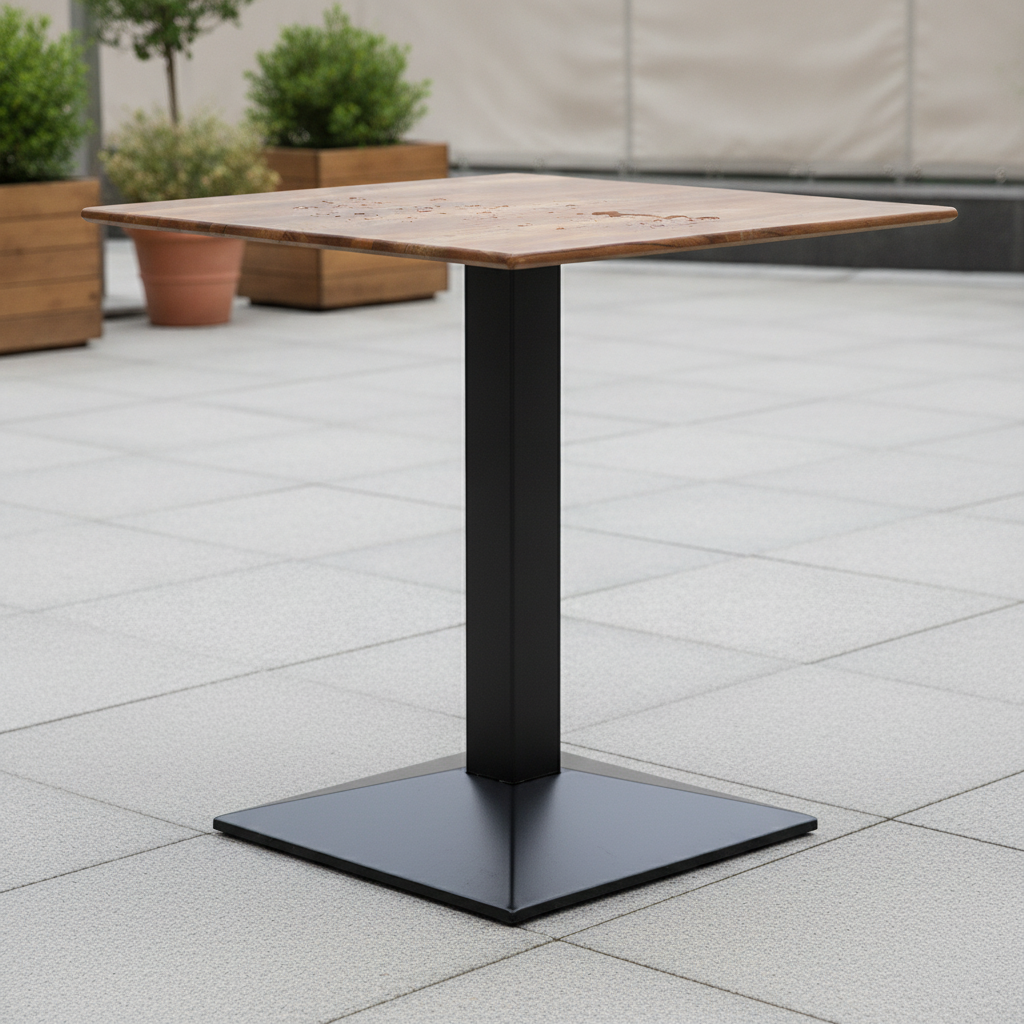 Planked Oak Square Dining Table 700x700mm for Indoor & Outdoor Use