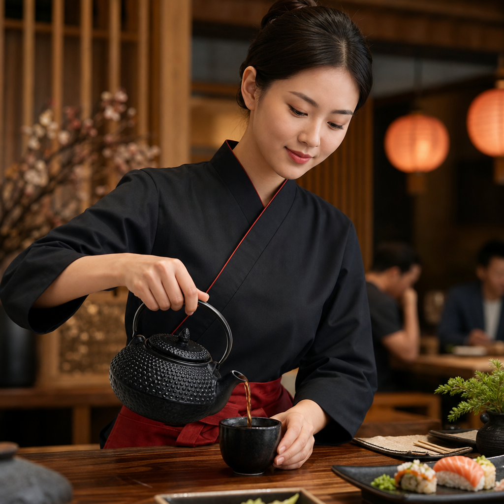 Ceramic Oriental Hobnail Teapot 850ml for Asian Restaurants