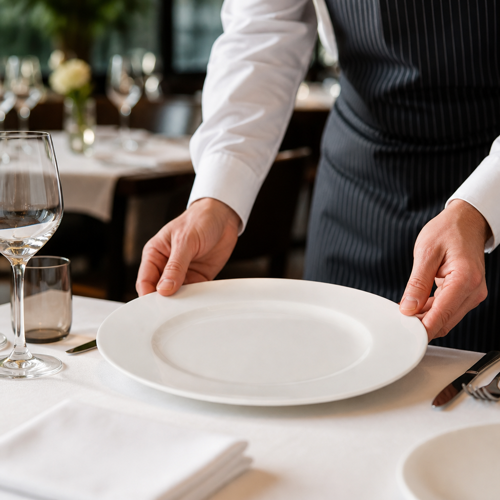 Wide Rim Plates 290mm Porcelain for Catering & Hospitality (Pack of 18)